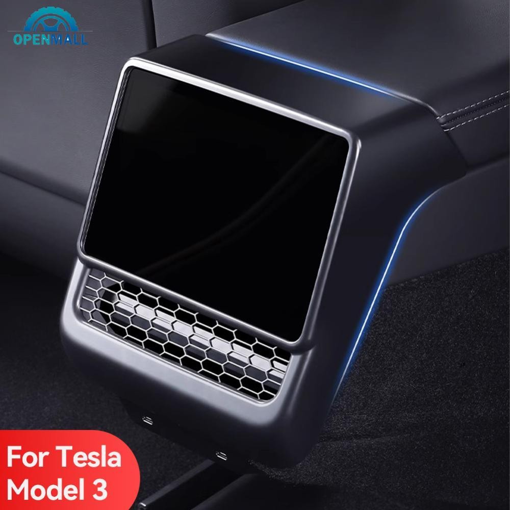 OPENMALL รถด้านหลังคอนโซลกลาง Air Outlet ฝาครอบ Vent Outlet ฝุ่นอุปกรณ์ตกแต่งภายในสําหรับ Tesla รุ่น