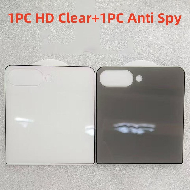 คลุมทั้งหมดป้องกันหน้าจอด้านหลังสําหรับ Samsung Galaxy Z Flip 7 5G Anti Spy ความเป็นส่วนตัวกระจกนิรภัยสําหรับ Samsung Galaxy Z Flip7 Flip6 แก้ว - รูปที่ 5