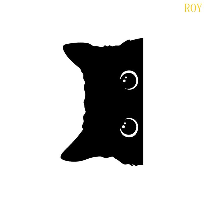 ROY การ์ตูนตลก Peeking แมวสติกเกอร์สําหรับรถบรรทุกรถยนต์ 5 9x3 8 นิ้วสติกเกอร์กันชนรถยนต์