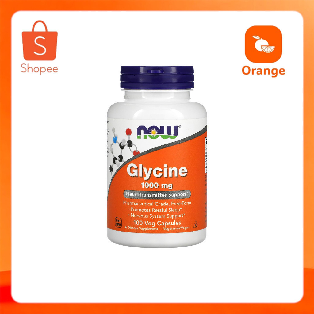NOW Foods Glycine 1,000 mg 100 Veg Capsules