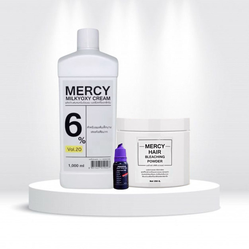 🤍💜Platinum hair set (เซตฟอกให้ผมขาว) ไม่แสบหัว ถนอมผม  ผมไม่พัง สำหรับปรับพื้นสีผมให้ขาวเพื่อทำสีเทาและสีพาสเทล