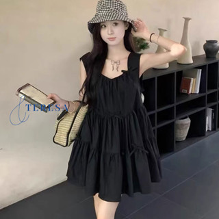 เดรสหวานเรียบง่าย เดรสโบว์จีบ ใส่แล้วดูสดใส