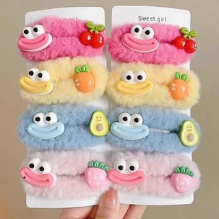 ส่งเร็ว ในไทย 📌1 ชิ้น กิ๊บตาโตตลก ปากยิ้ม บิ๊กอาย ผลไม้สดใส กิ๊บเด็กน่ารักสดใส เครื่องประดับตกแต่งผม H63/H61