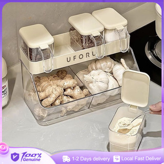 Kitchen Seasoning Box Storage Rack Ginger and Garlic Storage Multi-function Storage Rack