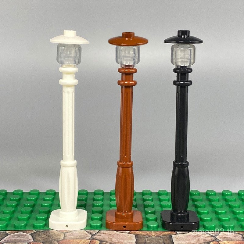 2x2 Street View x7 Street โคมไฟโคมไฟโพสต์อะไหล่ 11062 สไตล์ใหม่ Building Block Assembly MOC ฉากอาคาร
