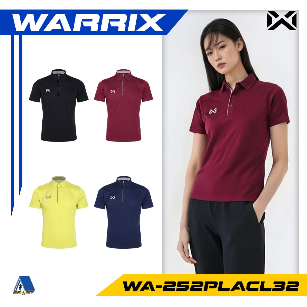[[ส่งฟรี!! มีเงินคืน]] เสื้อ WARRIX รุ่น NOVA ESSENCE รหัส WA-252PLACL32 วาริกซ์ เสื้อโปโล แท้100%
