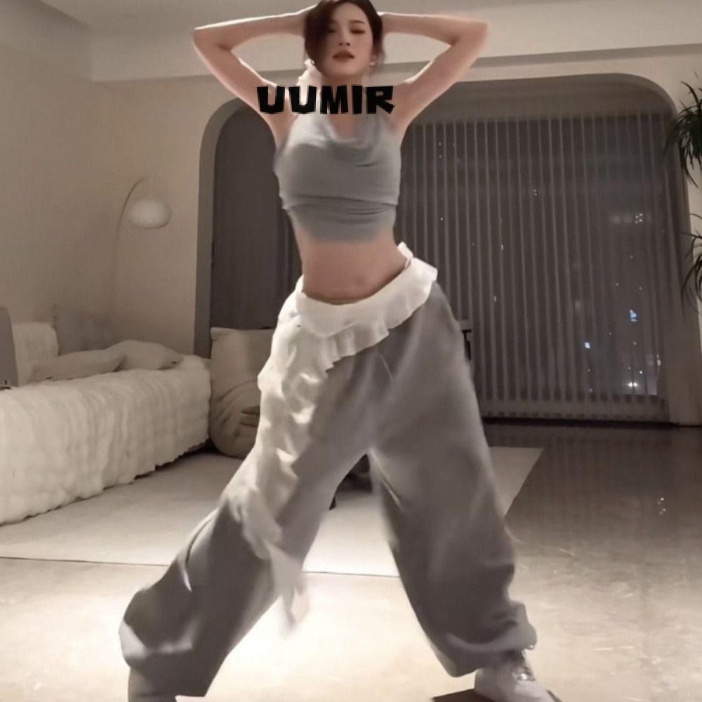 UUMIR กระโปรงมินิลายเสือดาว ดีไซน์เชือกลากสไตล์ญี่ปุ่น Harajuku และ streetwear Y2K