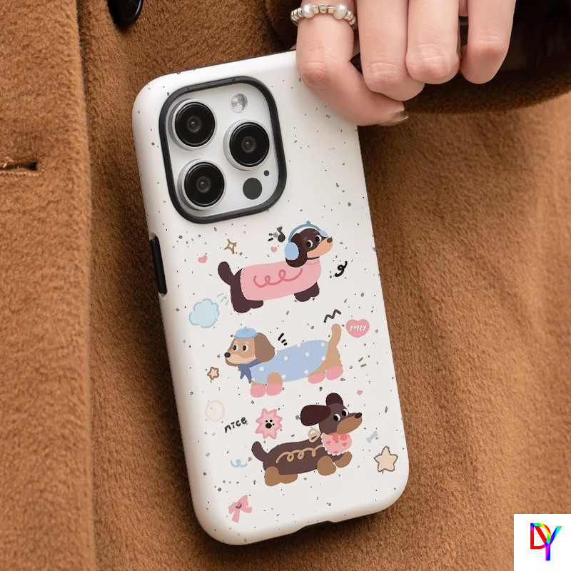 Three Puppies iPhone16 เคสโทรศัพท์ 16promax Apple 15PRO Film 14PLUS Two-in-One 13