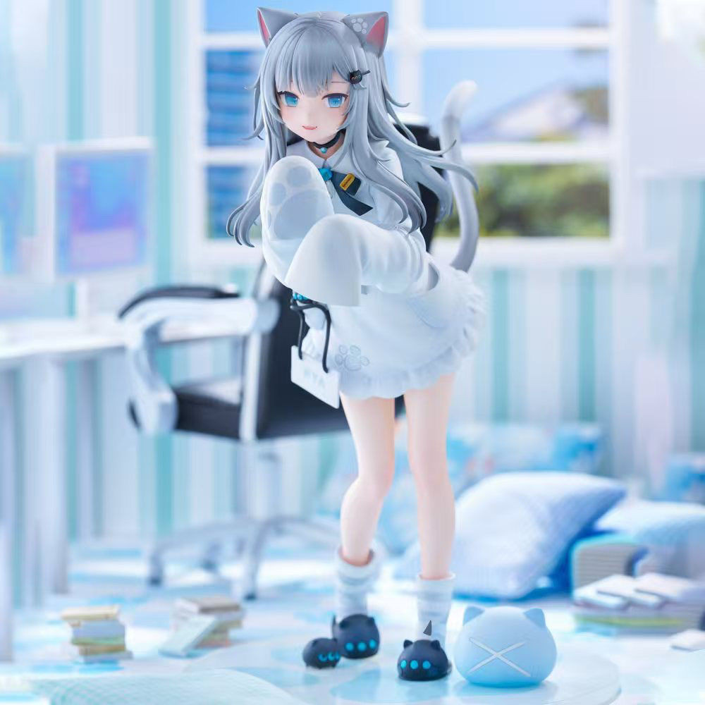 Cat Girl Figurine Toy Cute beautiful girl anime two-dimensional model Desktop Bookshelf Ornament