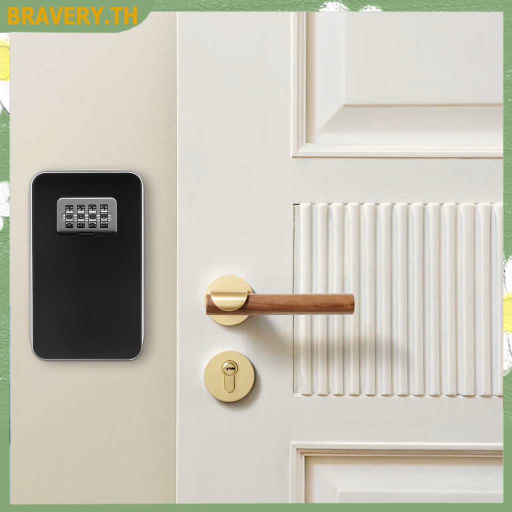 กล่องเก็บกุญแจอลูมิเนียมอัลลอยด์เข้ารหัสรหัสจัดเก็บกล่องล็อคความปลอดภัยติดตั้งง่ายสําหรับกุญแจ ร้านค