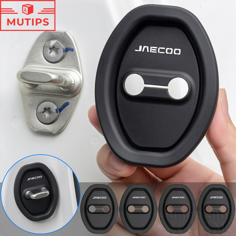 Jaecoo J7 J8 ฝาล็อคประตูรถยนต์ แผ่นดูดซับแรงกระแทกประตูรถยนต์ ฝาครอบซิลิโคนป้องกัน เบาะสลักล็อคป้องกันการชนกัน