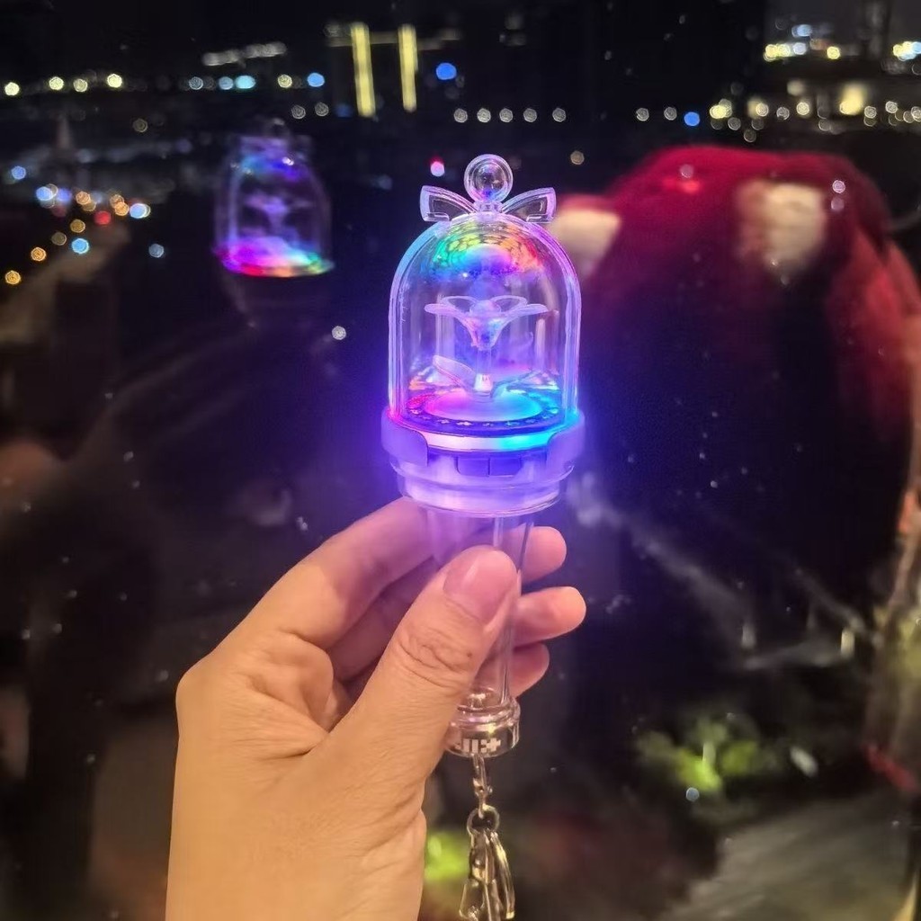 Kpop Idol ILLIT Mini Lightstick พวงกุญแจ Wonohee Minju คอนเสิร์ต Glow Stick พวงกุญแจ