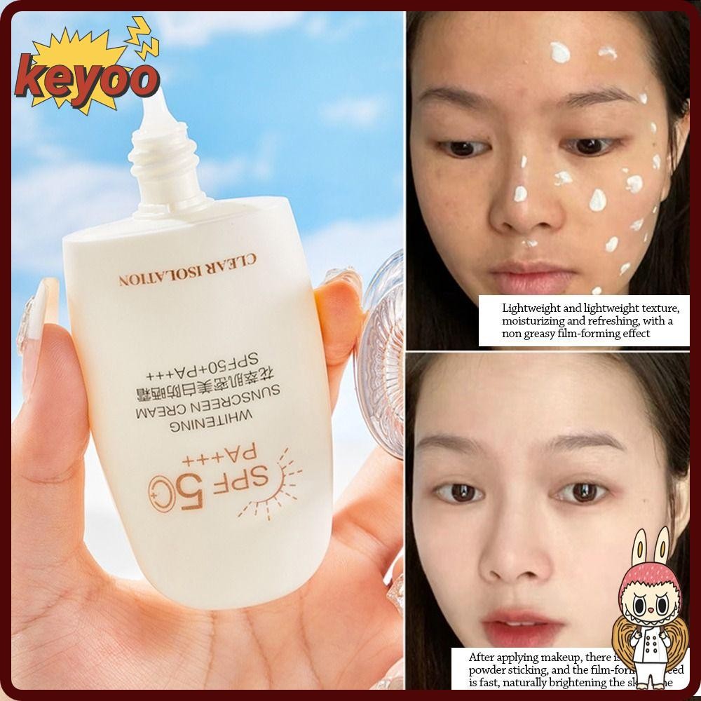 KEYOOL 60g/50g ครีมกันแดดฤดูร้อน, SPF50+ Sun Block Isolation Cream, คอนซีลเลอร์ Breathable Mild น้ํา
