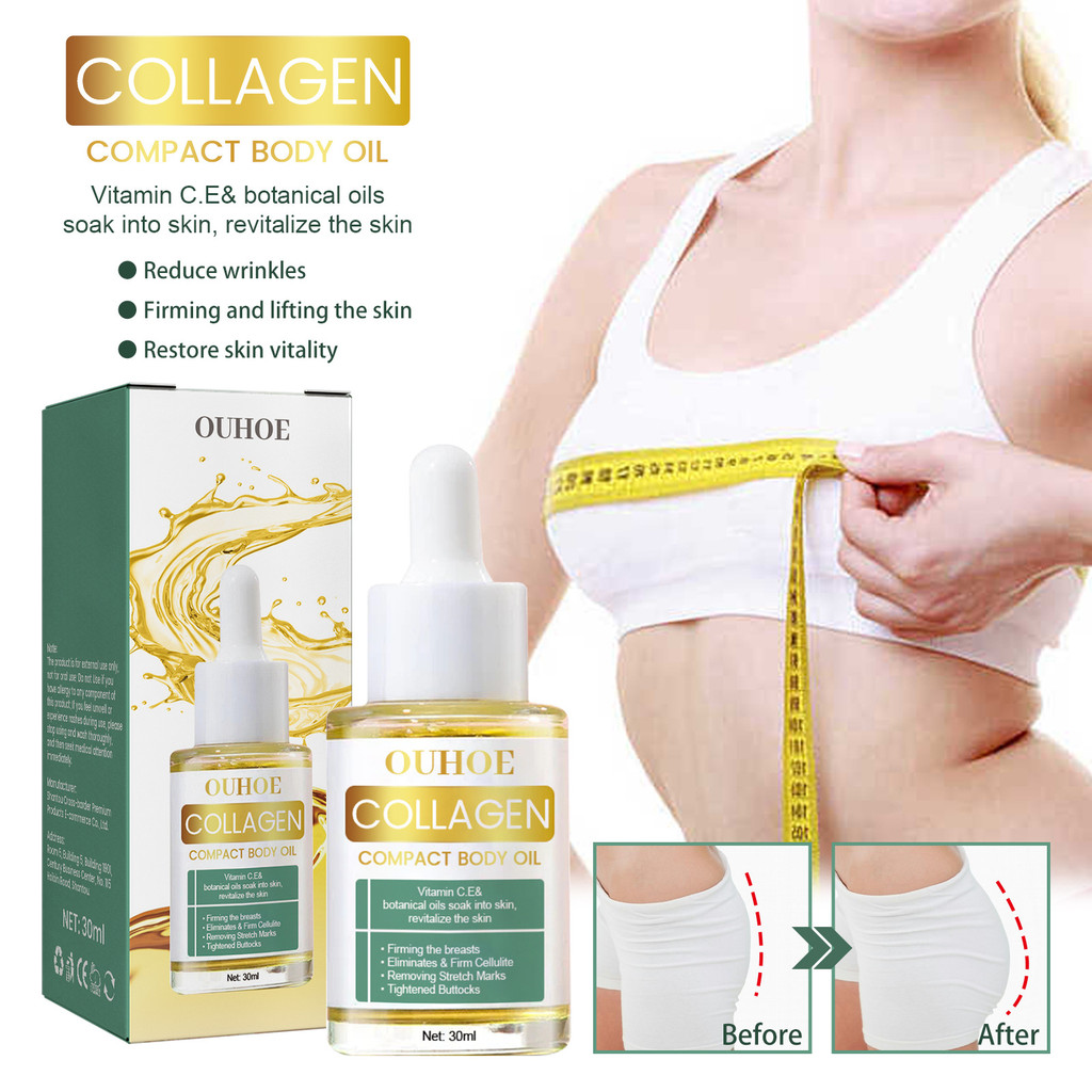 New Product#OUHOE Collagen Lifting Body Oil Firming Belly and Legs Slimming Body Shaping Massage Oil