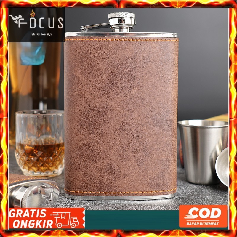 Taganov วิสกี้สแตนเลสสตีลเบียร์ไวน์ขวดดื่มฟรี 1 ช่องทาง + 2 แก้ว One Shot Shot Shot Shot Shot