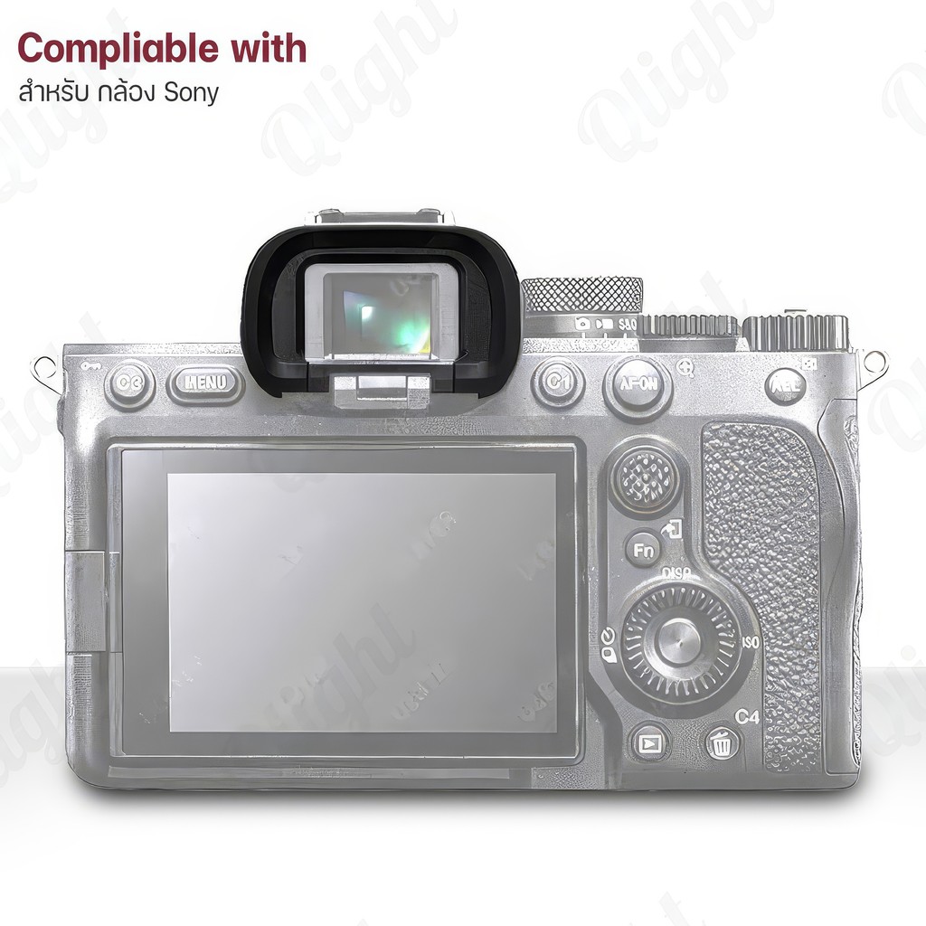 Qcase - ยางรองตา Sony ยางรอง Eye cup FDA-EP19 ยางตากล้อง EP-19 กล้อง Sony A9III A7R5 A7RV A7M4 R7IV A1 A7SIII A7S3