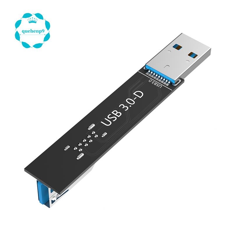 [quehenp9]Card Adapter USB 3.0 9Pin Male to Female Card Adapter forPC Laptop D