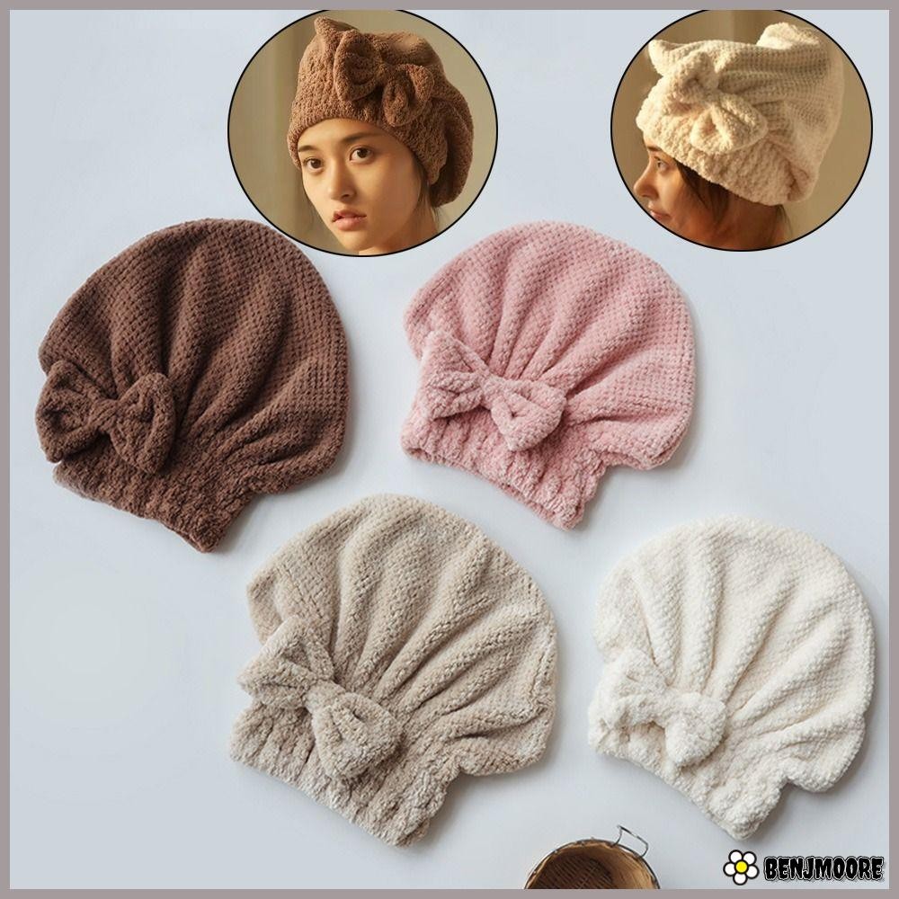 เบนโจเร หมวกผมแห้ง, ดูดซับห้องน้ําผ้าขนหนูผมแห้ง, อุปกรณ์ห้องน้ําหนาสีทึบปะการังกํามะหยี่ผ้าขนหนูอาบน้ําผู้หญิง