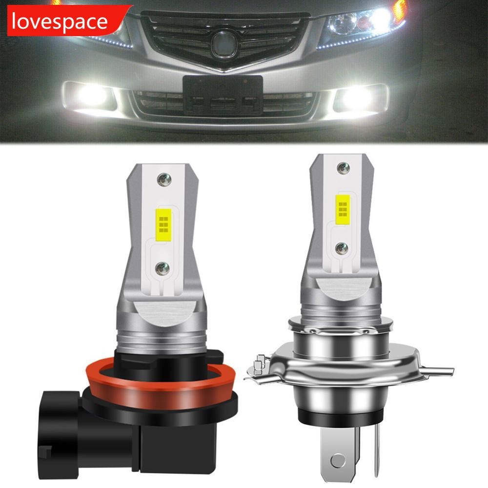 LOVESPACE 1 PC 80W ไฟหน้ารถ Mini H7 หลอดไฟ LED 1:1 ขนาดโคมไฟไร้สาย 1800LM CSP LED ชิปหมอกหลอดไฟ 6000