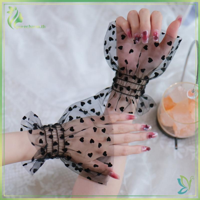 [ความงาม] 1คู่เล็บหัวใจ ที พวกคุณ ถุงมือภาพปลอมจีบข้อมือทําเล็บมืออุปกรณ์ถ่ายภาพเล็บเคล็ดลับแสดงแขนแฟชั่นอุปกรณ์เสริม {ขาย}