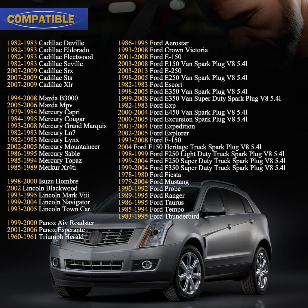 SP493 หัวเทียนอิริเดียมคู่เหมาะสําหรับ Ford F150 F250 F350 E150 E250 E350 E450 Crown Victoria Mustan