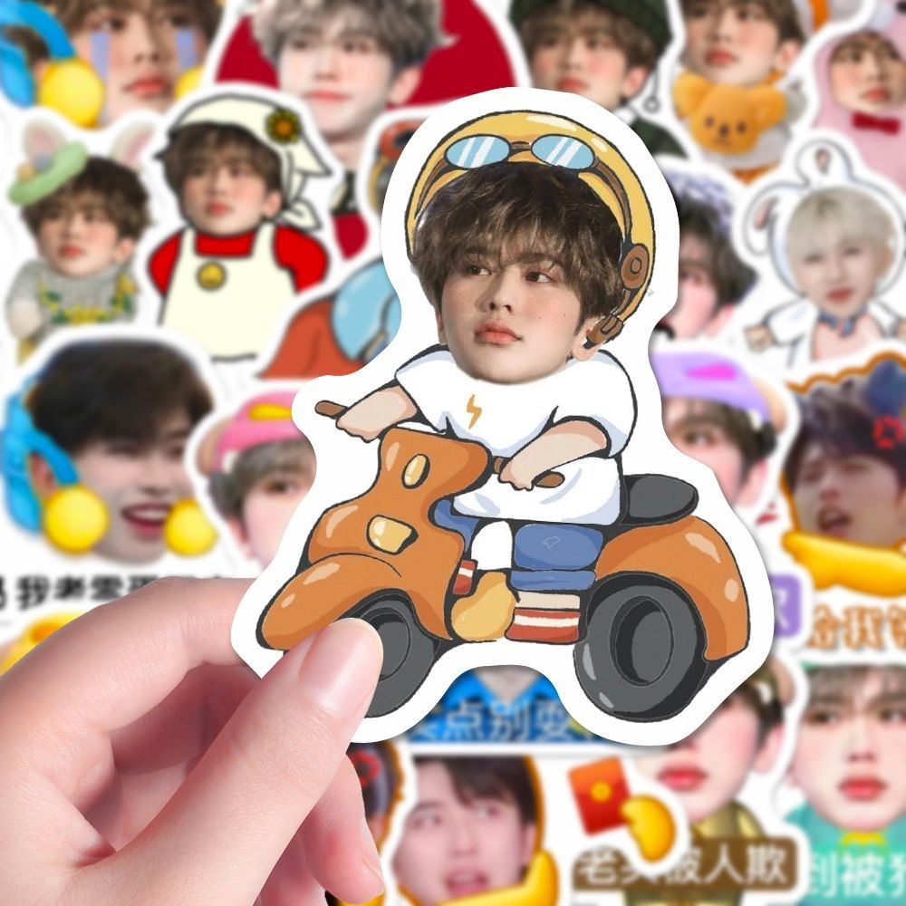 ส่วนลด 108 ชิ้นการ์ตูน Cai Xukun สติกเกอร์อิโมจิหัวใหญ่สนุกสติกเกอร์ ikun สินค้าน่ารัก diy108 การ์ตู