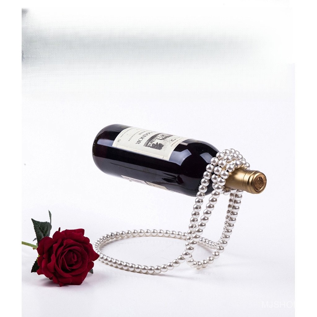 [Ready Stock] MJshop Wine Rack Pearl Necklace Suspended Wine Rack ins