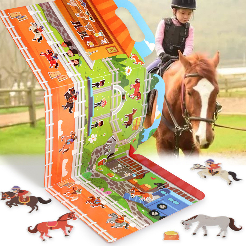 🚀🚀 Quiet Book สมุดสติกเกอร์ Sticker Toyใช้ซ้ำได้ ของเล่นฝึกสมองเด็ก กิจกรรมครอบครัว สื่อการสอนอนุบาล - รูปที่ 5