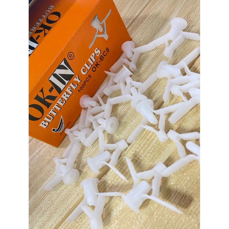 OK-IN ไนลอนผีเสื้อปลั๊กผนังสําหรับ Hollow Partition Wall เพดานพลาสเตอร์สกรูปลั๊ก Fastener Anchor Bol