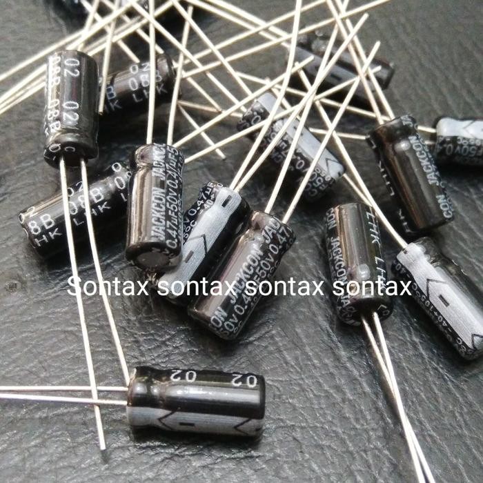 (READ DESCRIPTION!!) 0.47uf 0.47uf 0.47 uf 50v elco ตัวเก็บประจุ condensator eleclite taiwan