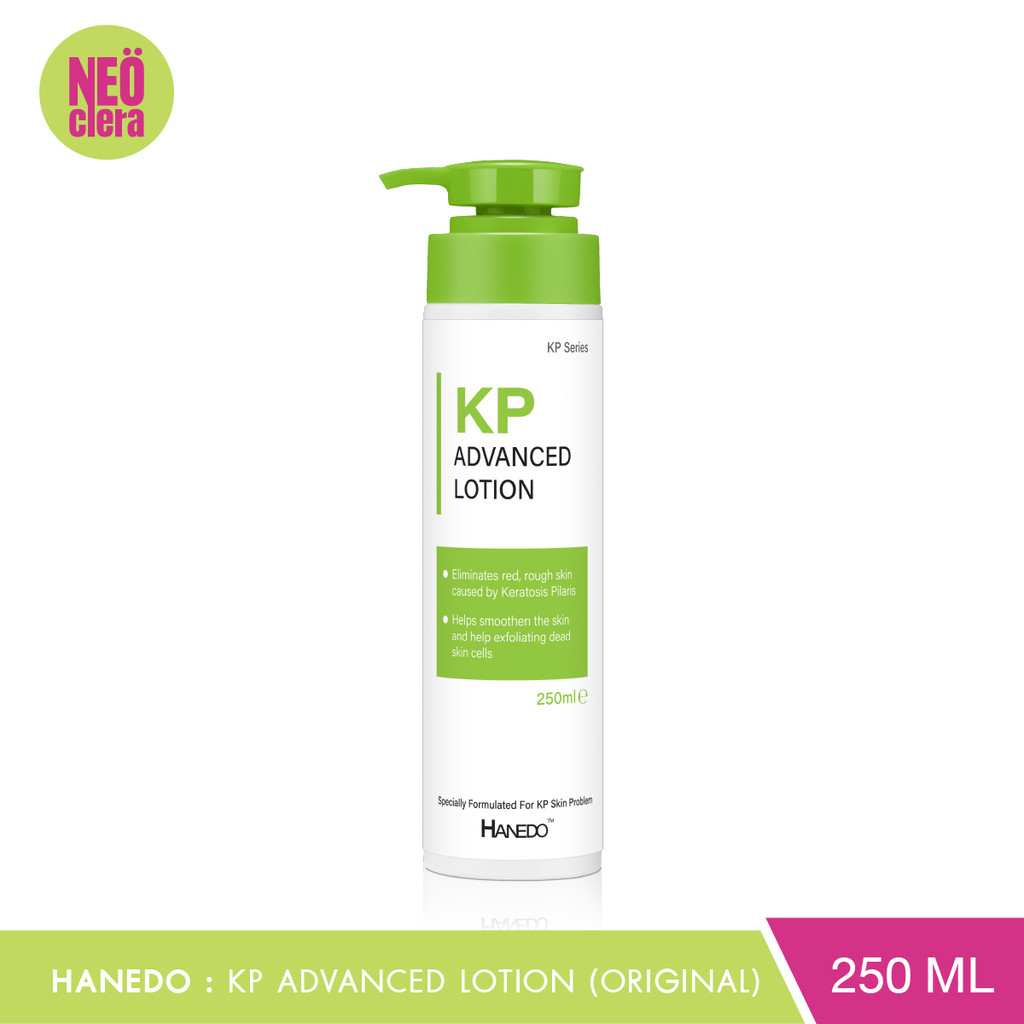 Hanedo KP Advanced Lotion โลชั่นผลัดเซลล์ผิว ลดขนคุดและผิวหนังไก่ให้ผิวเรียบเนียน 250ml