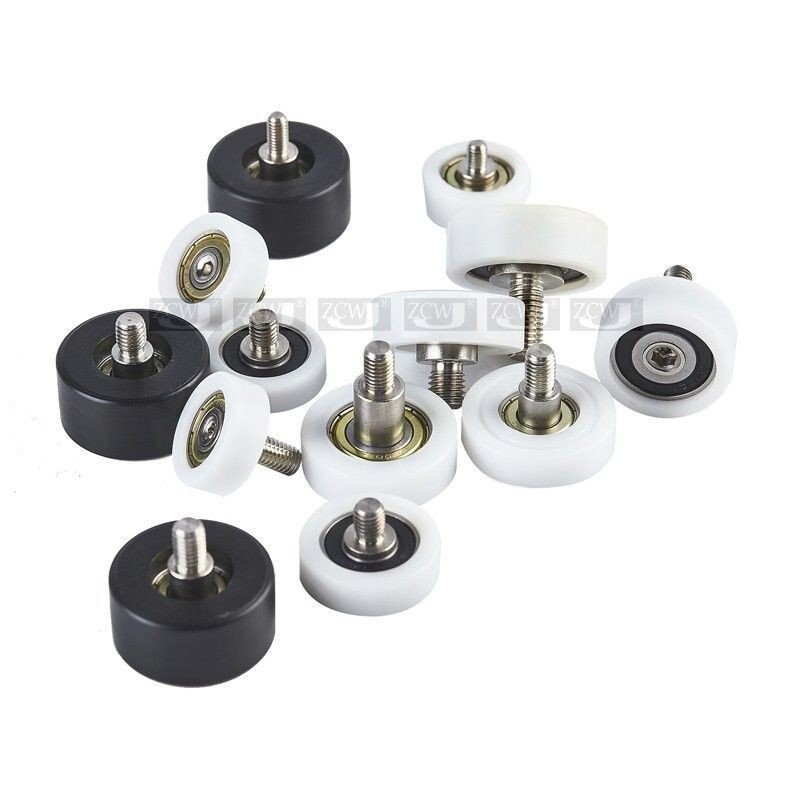 แบน M6 M8 พลาสติก-เคลือบแบริ่งล้อ EBHS Pulley สแตนเลสสตีลสกรู Plus Rod แบริ่ง 626 608 ชายด้าย AYHE