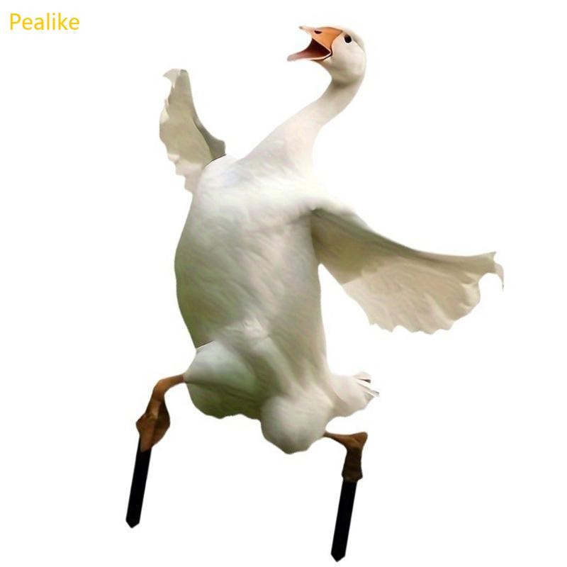 Pealike Artistic Geese รูปร่างอะคริลิค Stake Gees Garden Stakes อะคริลิค Geese รูปปั้นสําหรับตกแต่งฤ