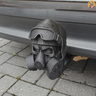 [CO] Trailer Hitch Cover พร้อมหมวกกันน็อคเหล็กและหน้ากากแก๊ส…