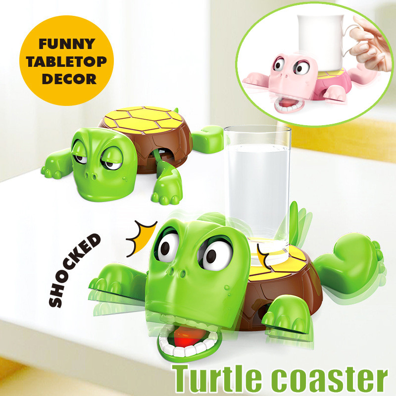 Turtle Coaster Creative Turtle Cup Mat Bastard แผ่นฉนวนกันความร้อนกดและ Stare Office Decompression