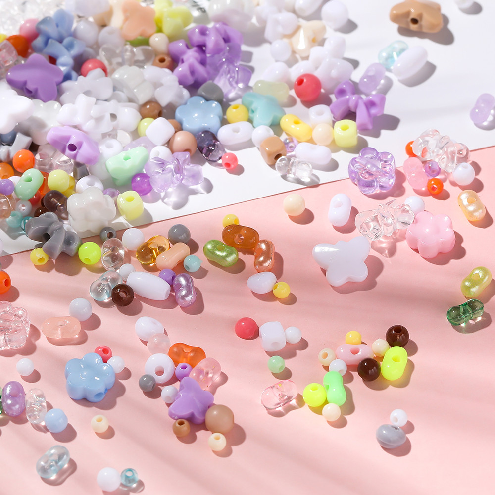 ST.KUNKKA 20g 50g ลูกปัดขนาดเล็กสีอะคริลิคผสมสร้อยข้อมือลูกปัดลูกปัดลูกปัดดอกไม้ - รูปที่ 3