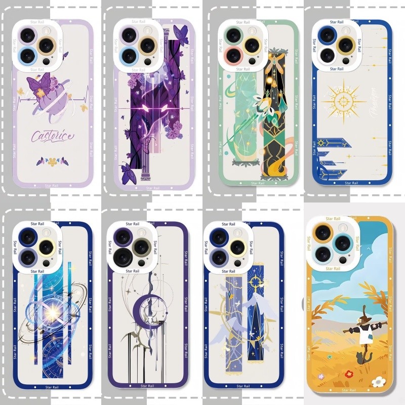 กรณีสําหรับ Xiaomi Redmi หมายเหตุ 14 4G 13 14 Pro Plus 5G 13C 14C Shell Firefly Sunday Castofrice Honkai Star Rail นุ่มสัตว์ซิลิโคนรูปแบบ TPU การ์ตูน Angel Eyes