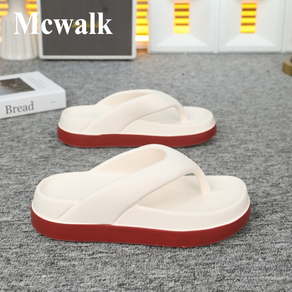 รองเท้าแตะพื้นหนา MCWALK | ป้องกันกลิ่นและกันลื่น EVA | สําหรับผู้หญิง 36-41