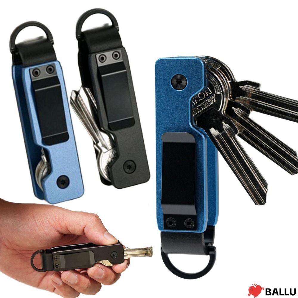 BALLU Key Organizer, Metal Compact Key Holder, Smart Minimalist Holds 2-5 Keys Keys Bag Outdoor