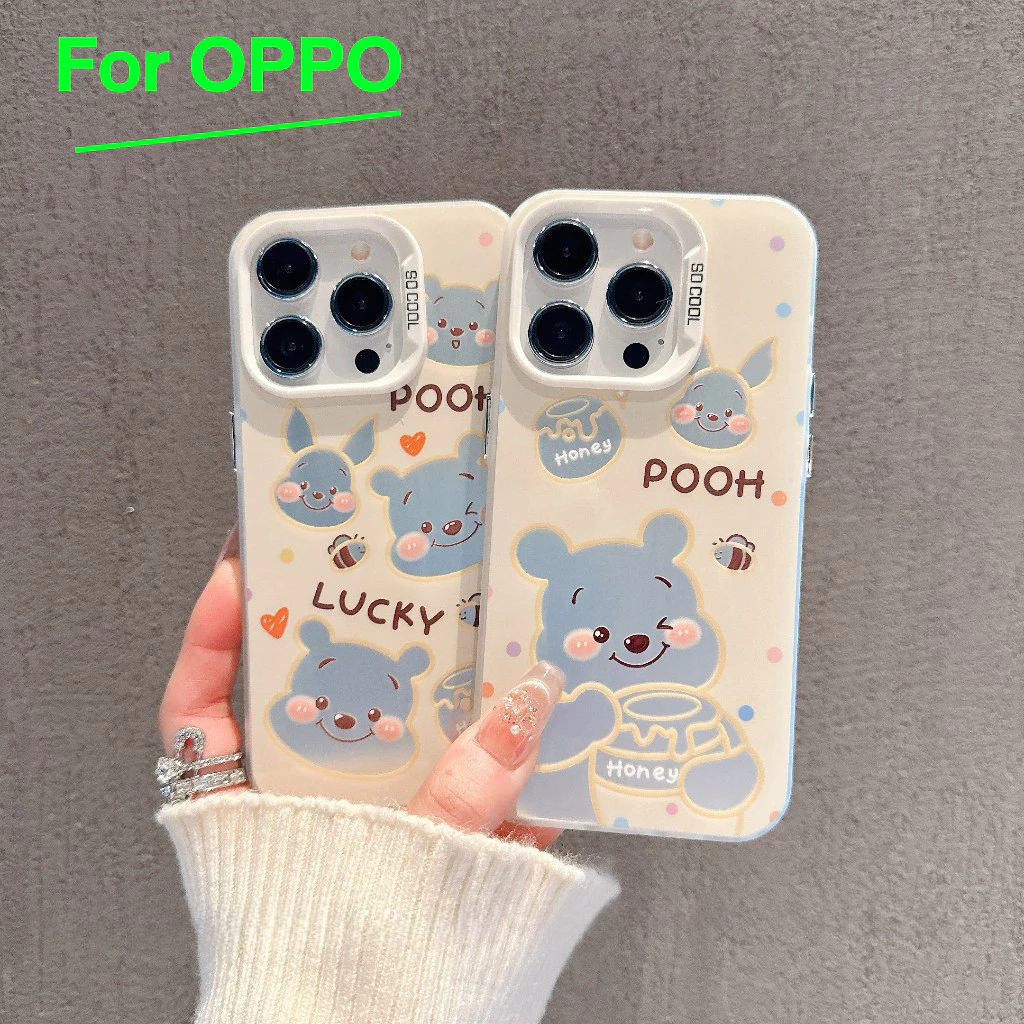 พอดี เคส OPPO หมีน้อยน่ารัก A7 A15 A16 A92 A9 A95 A57 A78 A18 A94 A3 A60 A93 A98 A79 A60 A58 A3S