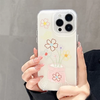 เคสโทรศัพท์ For iPhone 11 13 16 ProMax Case iPhone 13 14 15 ProMax 12 ProMax 13 Pro IMD สีขาว การ์ตูน สัตว์ น่ารัก