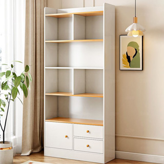 ชั้นวางหนังสือสูง 6 ระดับ | ดีไซน์จากพื้นถึงเพดาน พร้อมตู้โช…