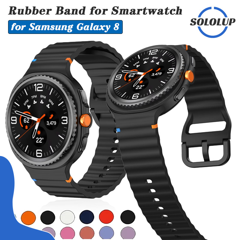 สายซิลิโคนกีฬา for Samsung Galaxy Watch 8 40mm 44mm Classic 46mm สมาร์ทว็อช สายรัดข้อมือแทนยางอ่อน for Samsung Galaxy 8