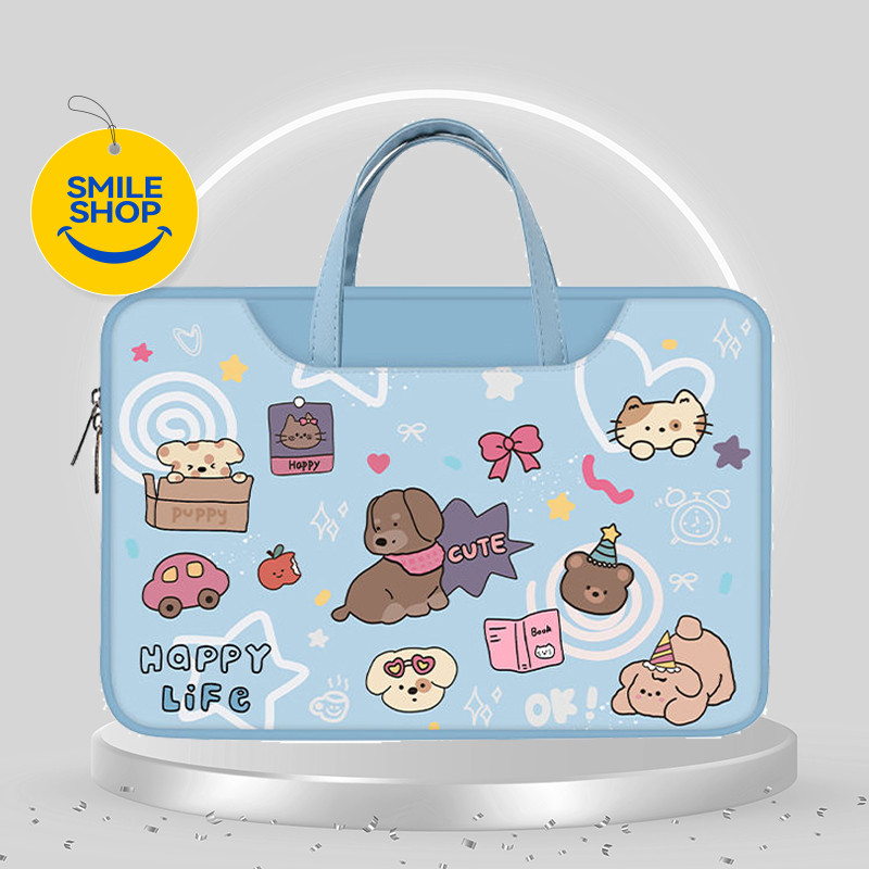 กระเป๋าแล็ปท็อปการ์ตูน สไตล์น่ารักแบบสัตว์เลี้ยง สำหรับแฟนคลับสุนัขและแมว ปกป้องแล็ปท็อปของคุณ