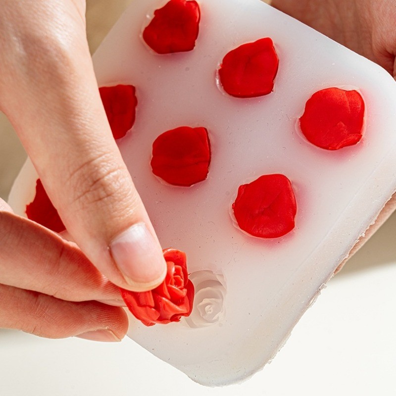 3D Rose แม่พิมพ์ซิลิโคนช็อกโกแลตเค้ก F Ondant เบเกอรี่เครื่องมือ - รูปที่ 2