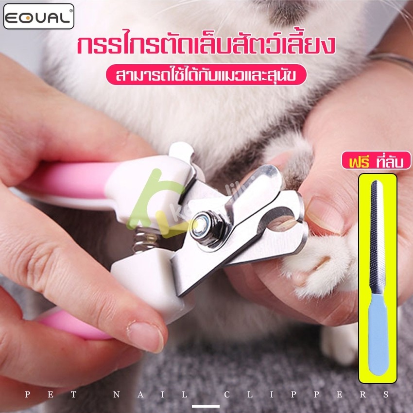 EQUAL กรรไกรตัดเล็บแมว กรรไกรตัดเล็บสุนัข Pet Nail Clipper ที่ตัดเล็บหมา สำหรับสัตว์เลี้ยง ใช้งานง่าย