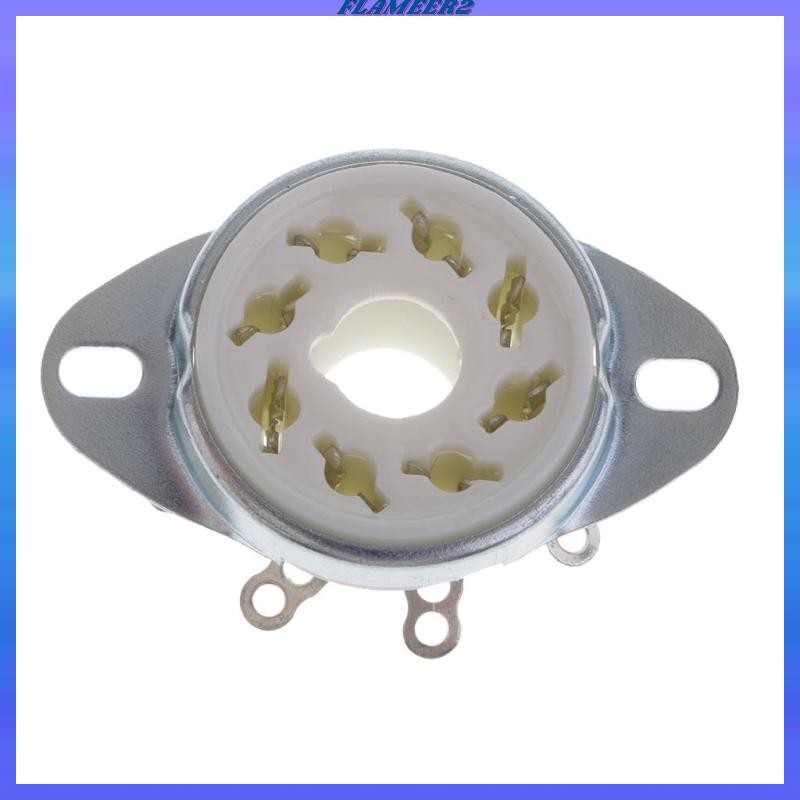 [Flameer2] ซ็อกเก็ตหลอดสุญญากาศ 1 ชิ้น เชื่อมต่อด้วย GZC8-Y-6 / 6550 / 6P6P 6V6