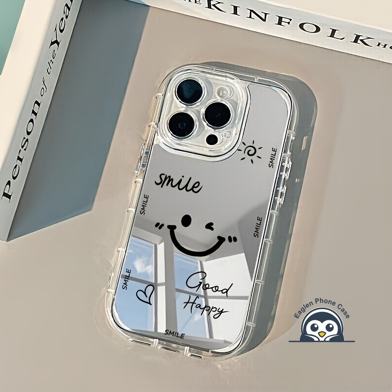 น่ารัก Happy Smile กระจกเคสโทรศัพท์สําหรับ Vivo Y39 Y38 Y37 Pro Y36 Y29 Y27 Y27S Y16 Y02 Y02A Y02T Y