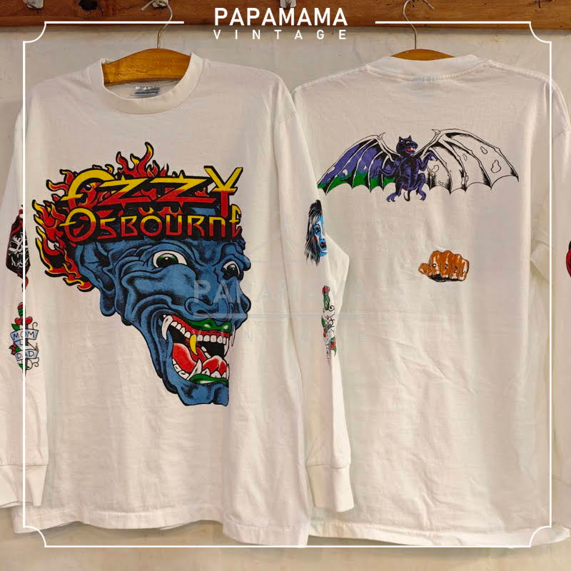 [ OZZY OSBOURNE ] Long Sleeve tag USA เสื้อวง เสื้อทัวร์ papamama vintage shirt