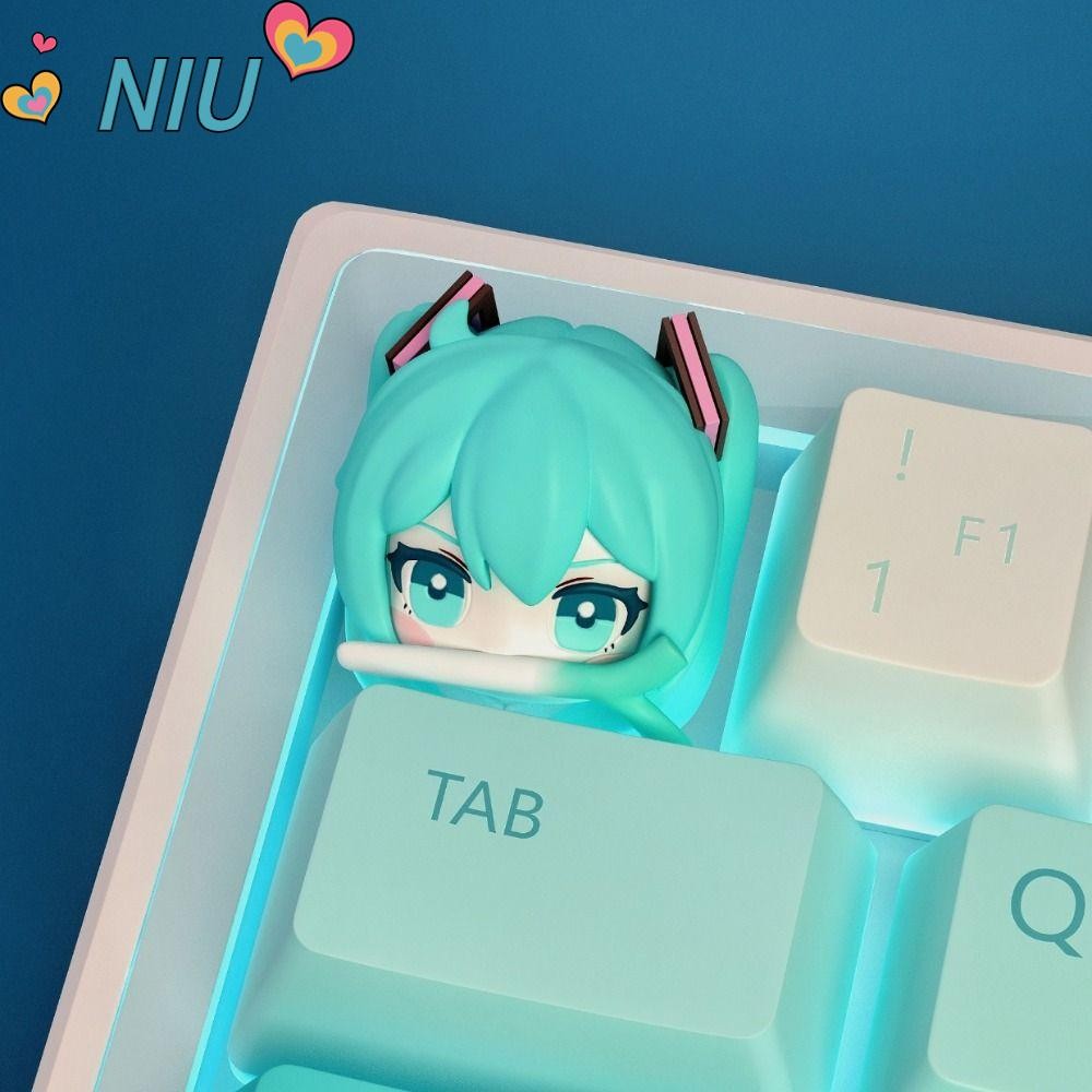 NIUYOUJS Hatsune Miku Keycap, Fufu VOCALOID อะนิเมะคีย์บอร์ด Keycap, Creative ประณีตสะสม Esc Key ตุ๊